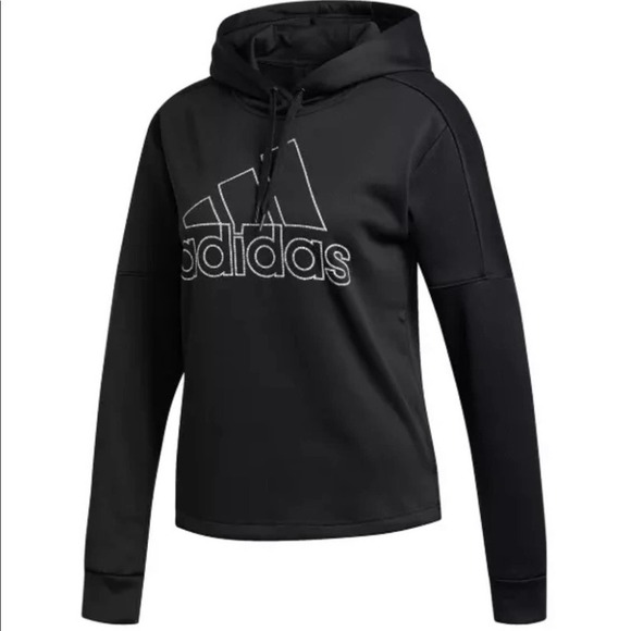 Adidas Black Team Issue BOS Pullover Hoodie Size S - Picture 2 of 8
